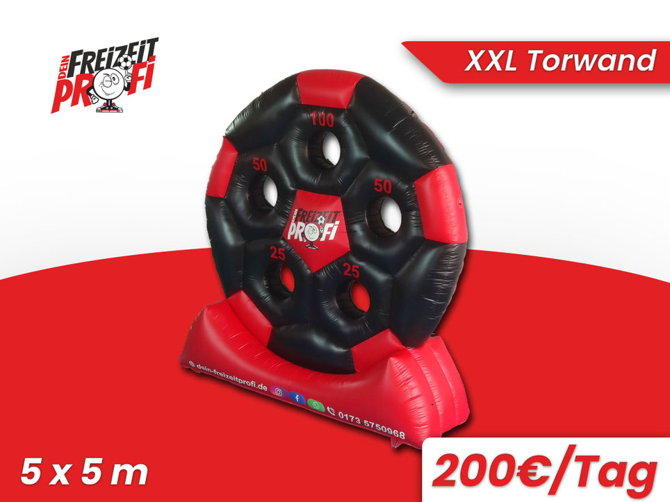 XXL Torwand mieten – 5 × 5 m Großformat Spielmodul für Events im Eichsfeld-Region