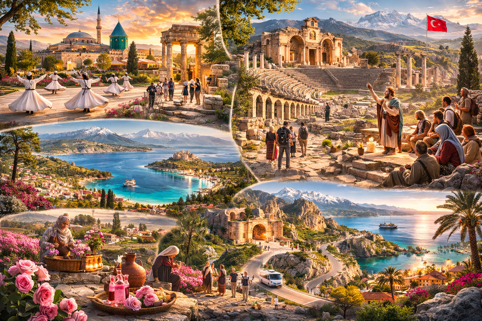 6. Tag: Mevlana Kloster - Antiochia in Pisidien Burdur See Eğridir See - Isparta - Antalya