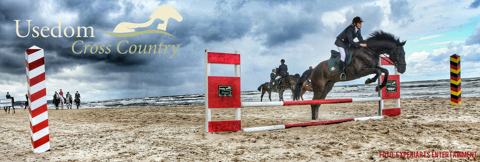 Höhepunkt am Sonntag: Galopp mit 60 Reitern entlang des Ostseestrands mit Spung über die ehemmalige Grenze zu Polen