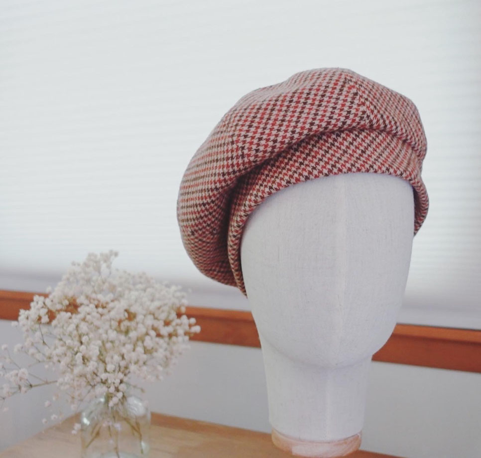 Wide Band Beret Hat madebysachi