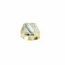 Anelli uomo classico a scudo in oro giallo e bianco  18 kt - Prezzi