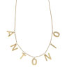 Collana con lettere pendenti e brillantini in oro giallo 18kt sconti offerte prezzi