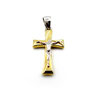 Crocifisso In Oro 18kt Bianco e Giallo 