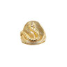 Anello uomo a scudo ovale con serpente in oro giallo 18kt  - Prezzi