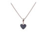 Collana ciondolo cuore con pavè di zirconi in oro bianco 18kt Referenza: OV5478G