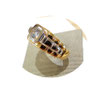Anello Solitario  in oro bicolore giallo e bianco  18kt - Prezzi