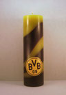 Fussballkerze Borussia Dortmund logo Gelb Schwarz 