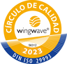 Sello de círculo de calidad wingwave (R)