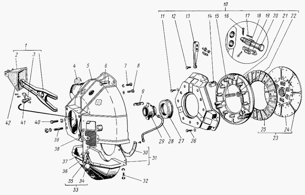 Kupplung GAZ M21. GAZ 22 Wolga.  Clutch GAS M-21, GAS 22 Volga.    Сцепление ГАЗ-21, ГАЗ-22 Волга. 