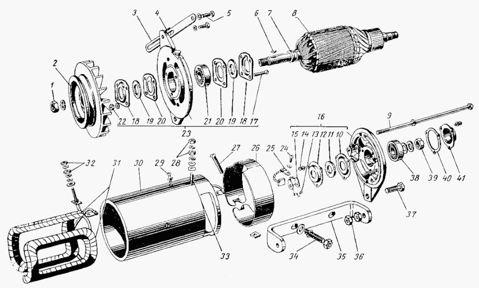  Gleichstromlichtmaschine GAZ-M21 Wolga. Dynamo GAS M-21 Volga.  Генератор ГАЗ М21 Волга. 