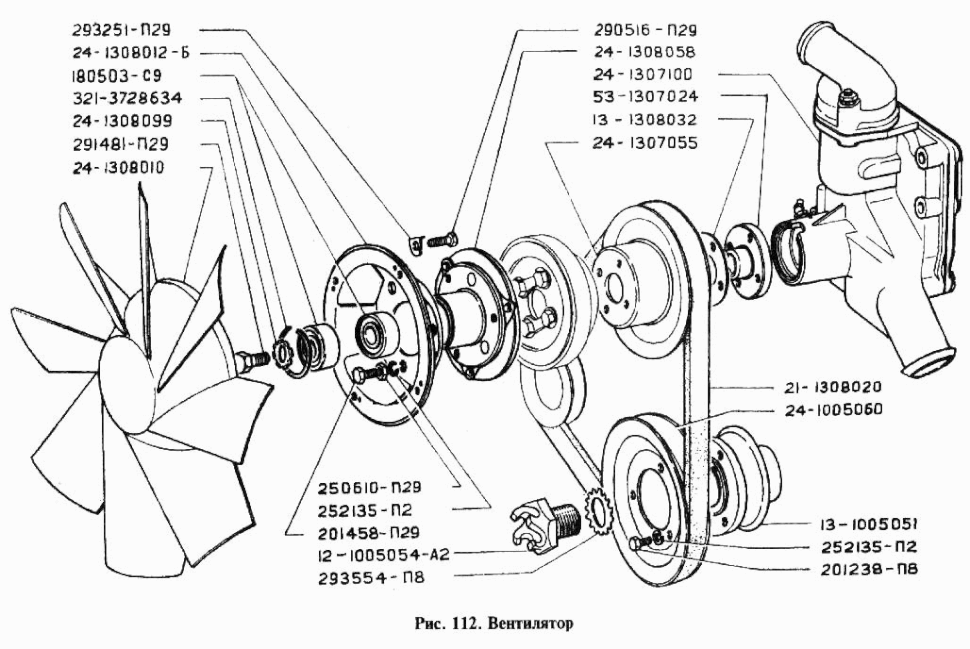 Kühlerlüfter Motorlüfter GAZ 24, GAZ 2401, GAZ 24-02 Wolga. Radiator fan GAS 24, GAS 2401, GAS 2402 Volga. Вентилятор ГАЗ 24, ГАЗ 2401, ГАЗ 24-02. 