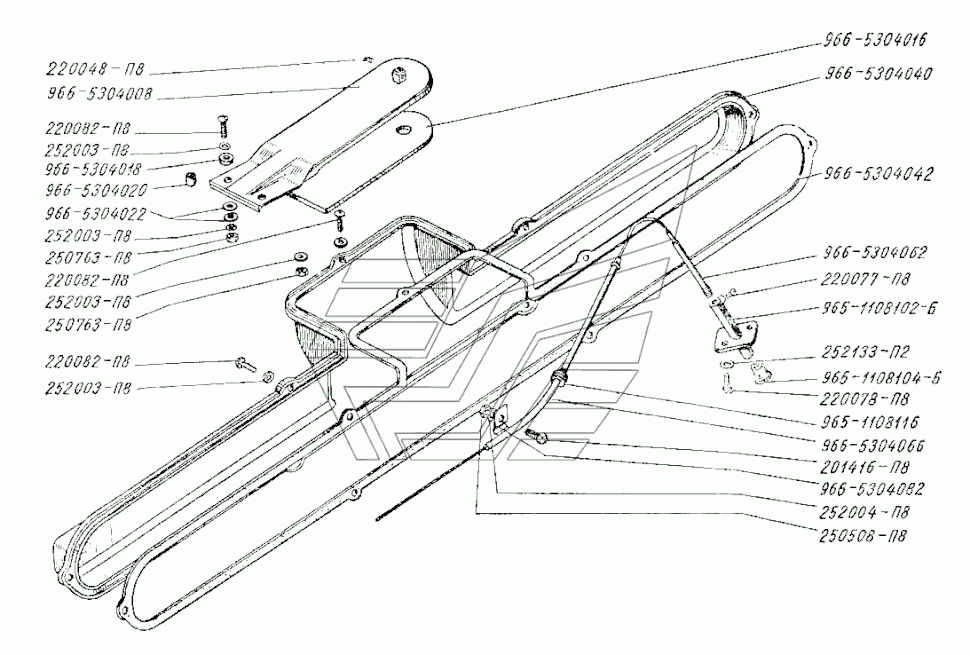 Lüftung ZAZ-966, ZAZ-966B. Ventilation SAS 966, ZAZ 966B. Передок кузова: Вентиляция передка ЗАЗ-966, ЗАЗ-966В.