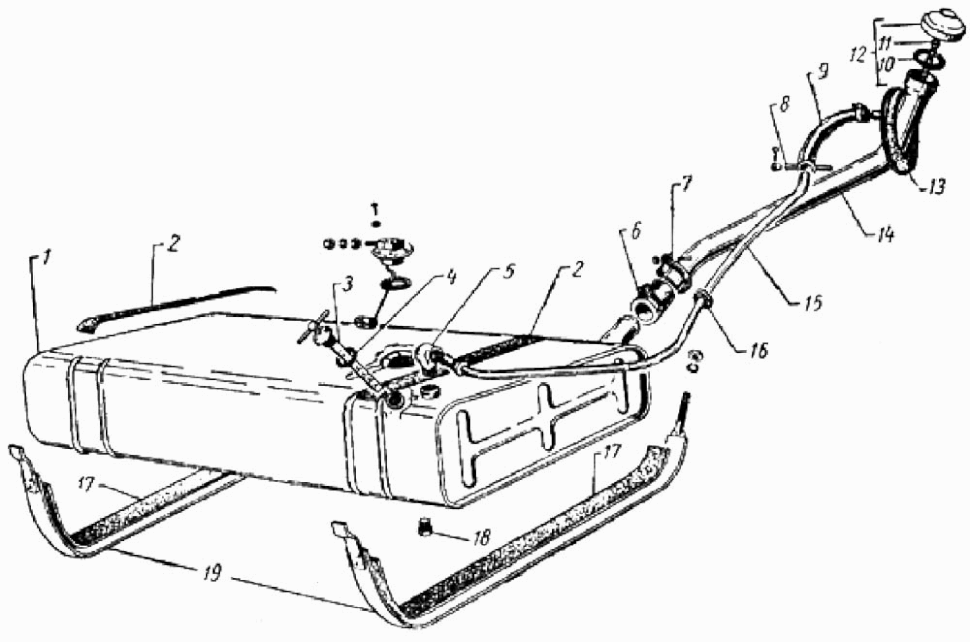 Kraftstofftank GAZ 69A. Fuel tank GAS 69A. Бензиновые баки ГАЗ 69А. 