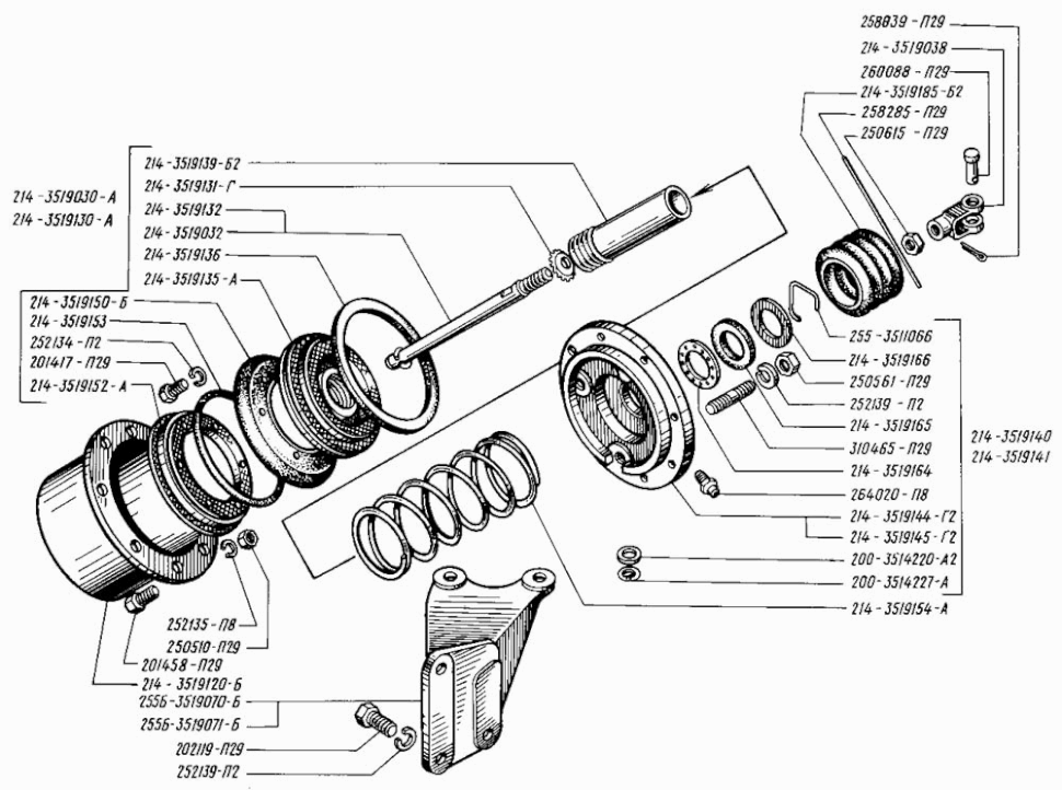 Radbremszylinder LKW KRAZ 255. Wheel brake cylinder track KRAS 255. Цилиндры тормозные КРАЗ 255.