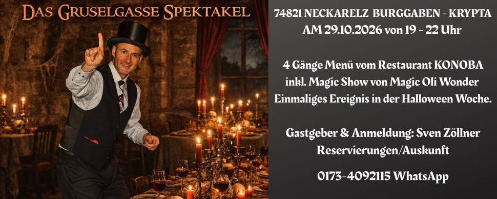 Walking Act Magic Dinner Zauberer Heilbronn