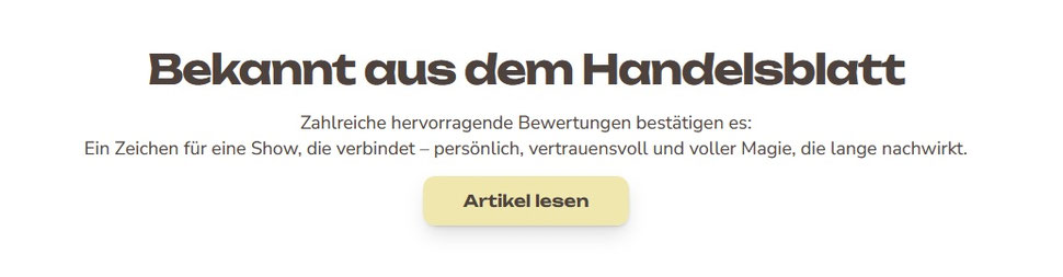 zauberer Stuttgart bekannt aus dem Handelsblatt