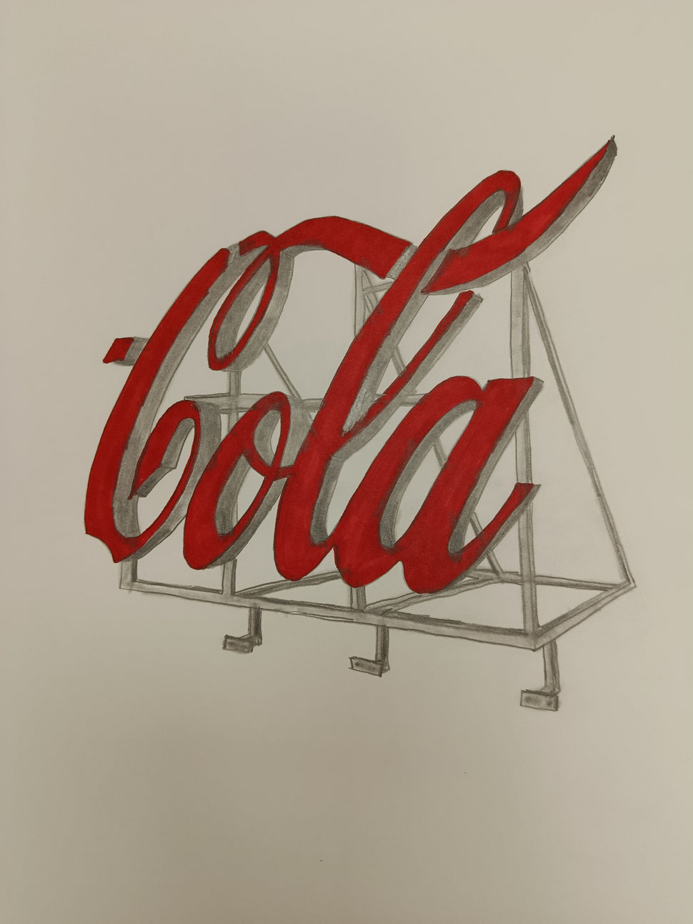 CAPITALISM NEVER HAPPENED / grafito y rotulador sobre papel / 50x65 Cm./109 D.D.