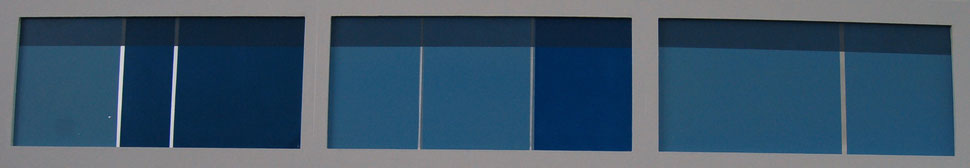 ‘Windows’, screen prints on aluminium, MDF frames, 3 x 32 x 57 cm