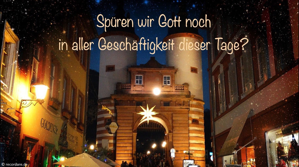 spüren wir Gott noch