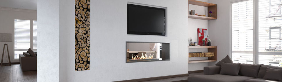 Classic Firebox Double Sided incl. Linear Burner 914 von Icon Fires