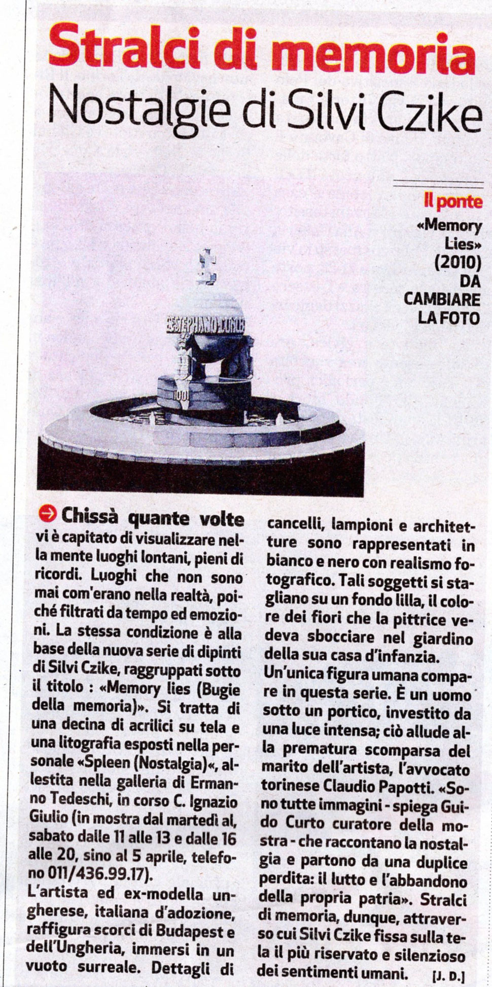 Inserto, Torinosette, 2011