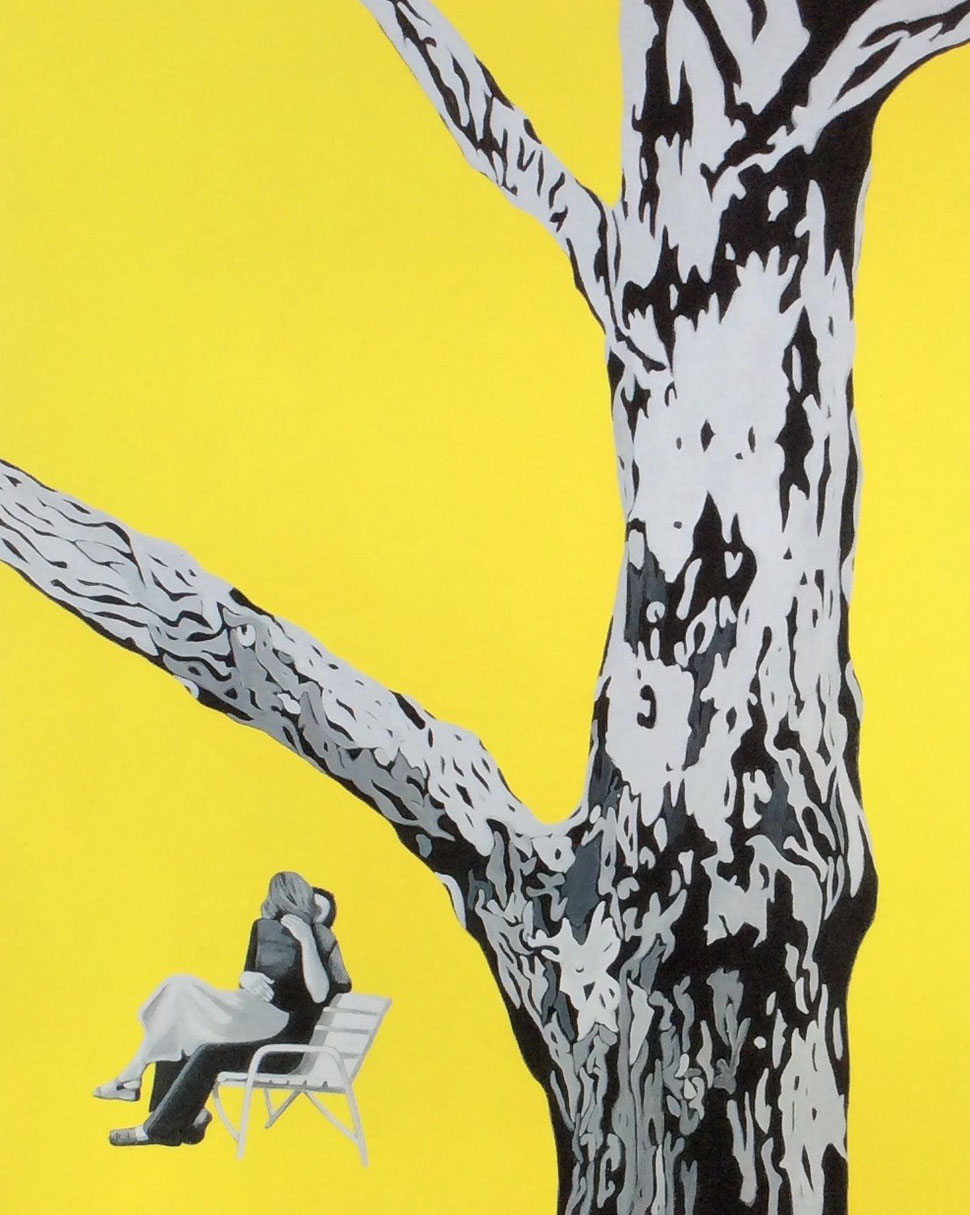 L'albero, acrilico, 2010, 80x100