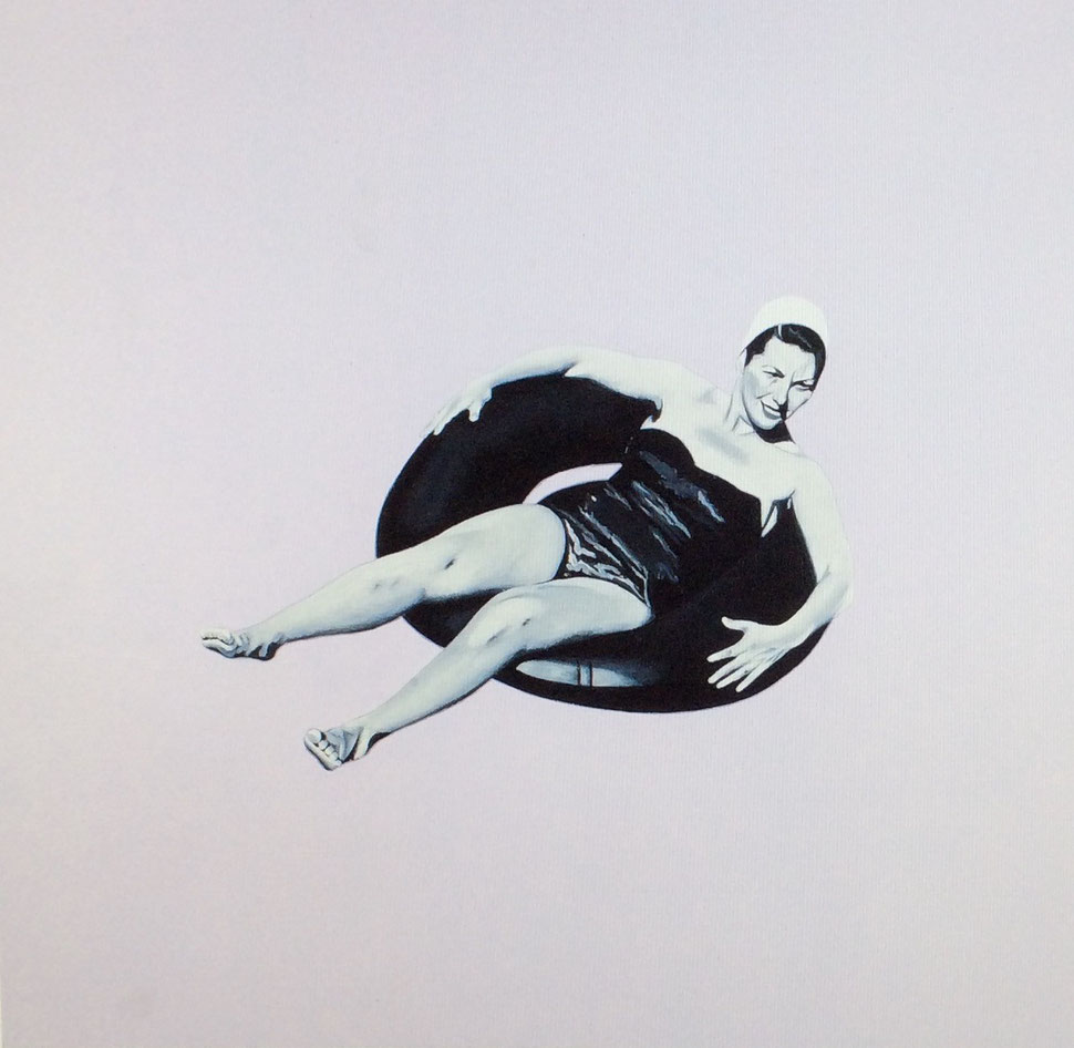 In acqua, acrilico, 2009, 80x80