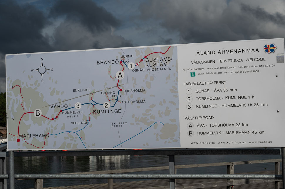 Inselhopping über die Alandinseln nach Mariehamn - und wieder sind die Fähren für Radfahrer kostenlos