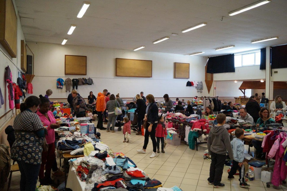 La brocante puériculture de l'Agglo est un rendez-vous très prisé par les familles.