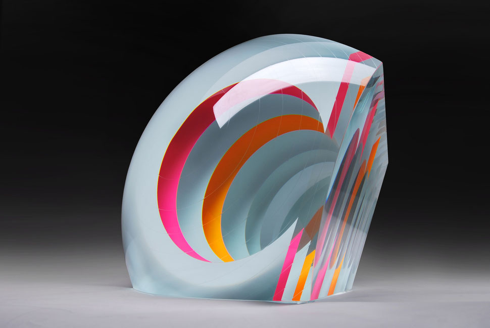 White Fission II. | cut, ground, laminated, hand polished glass | 30 x 30 x 23 cm | 2016