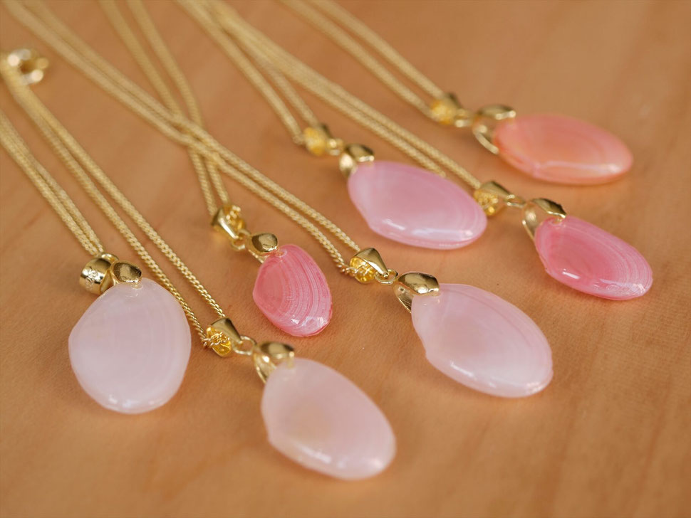 桜貝　ネックレス　リノドロップス　lino drops 鎌倉 桜貝アクセサリーは鎌倉のお土産新定番 - さくら貝アクセサリー