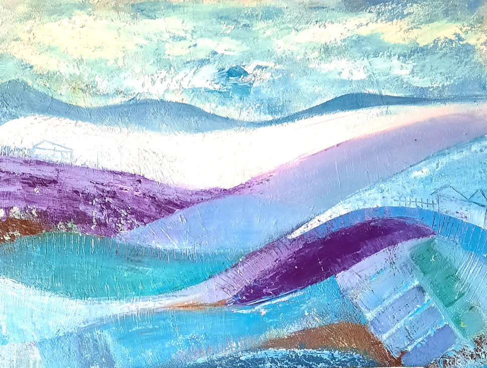 "Herbst in der Pfalz", Acryl, 60 cm x 80 cm, 2023 | Bärbel Vogt | Foto: Bärbel Vogt 