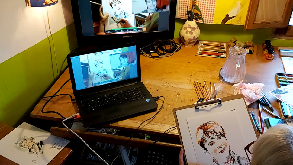 Schnellzeichner Hochzeit Karikaturist Stuttgart Zauberkunstler