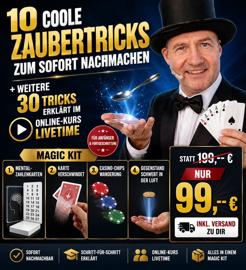 Zaubertricks für Kinder lernen in 4 Stunden 