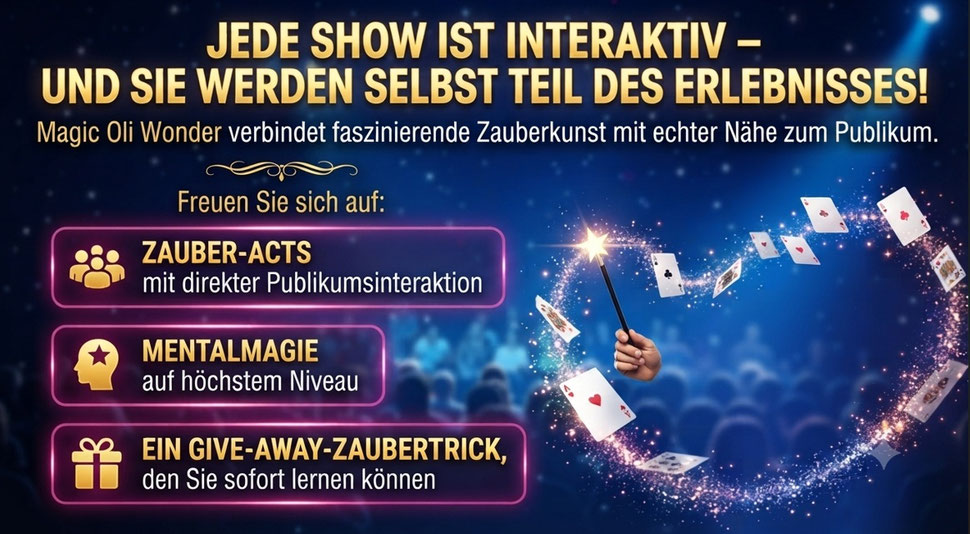 Zauberer Stuttgart mit interaktiver Show