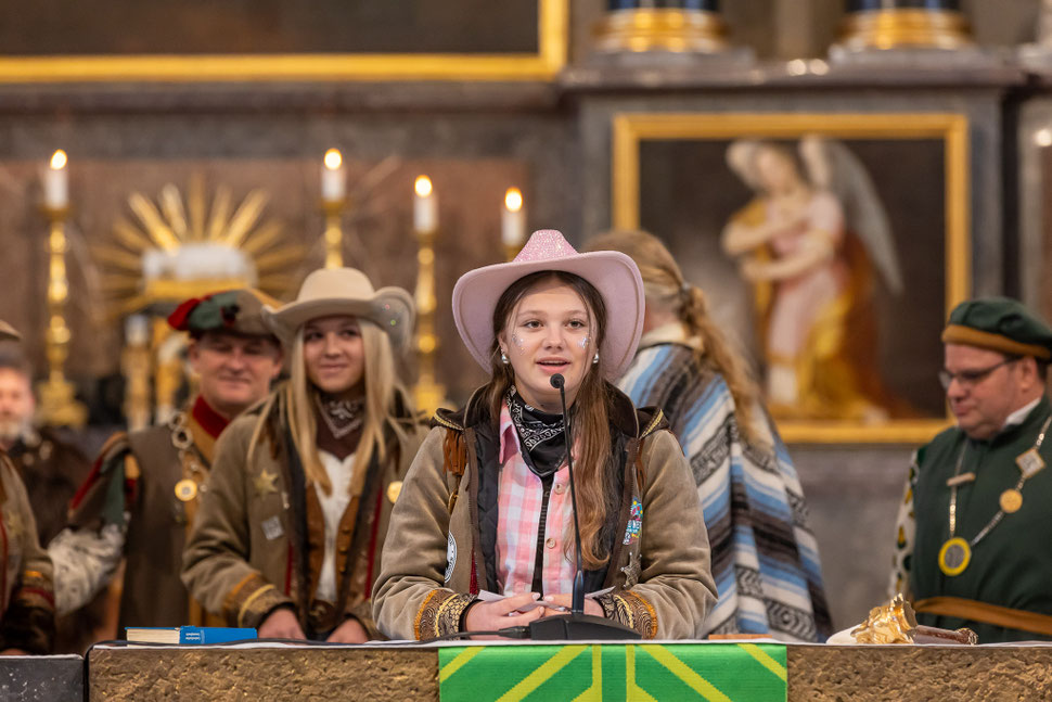 Städtlifasnacht Narrenmesse in der Pfarrkirche