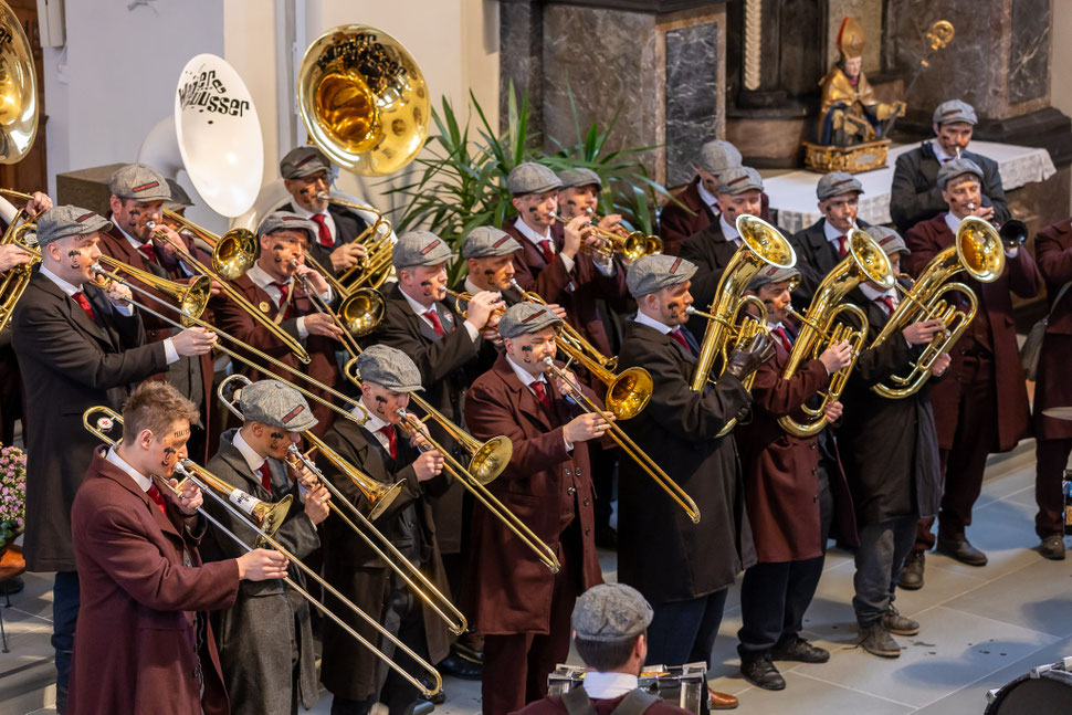Städtlifasnacht Narrenmesse in der Pfarrkirche