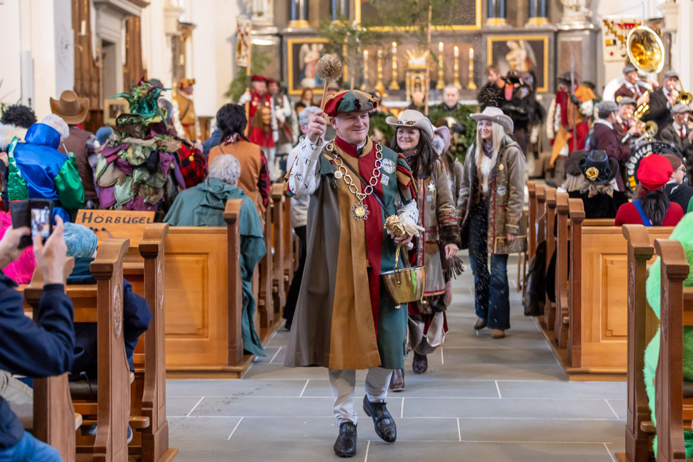 Städtlifasnacht Narrenmesse in der Pfarrkirche
