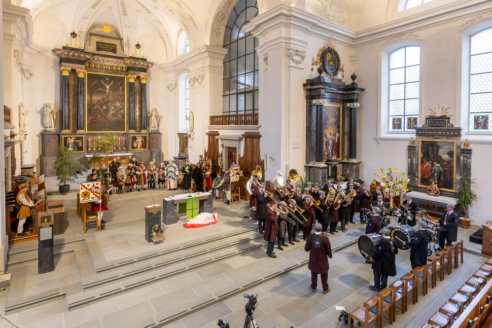 Städtlifasnacht Narrenmesse in der Pfarrkirche