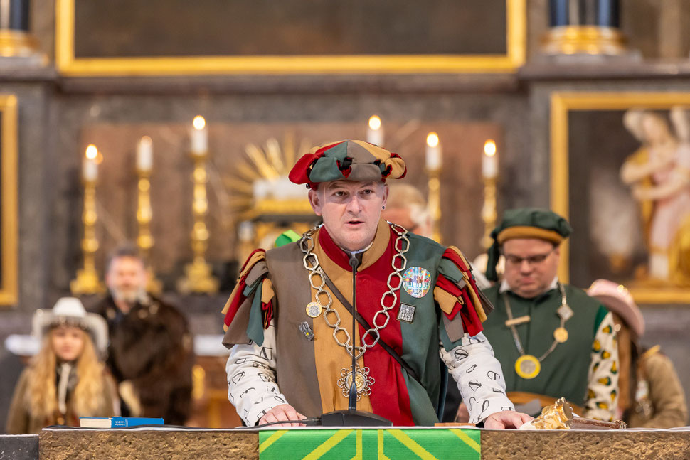 Städtlifasnacht Narrenmesse in der Pfarrkirche