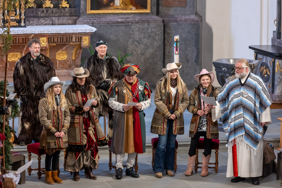 Städtlifasnacht Narrenmesse in der Pfarrkirche