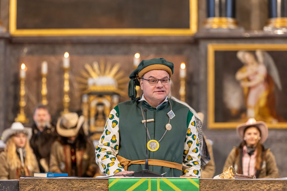 Städtlifasnacht Narrenmesse in der Pfarrkirche