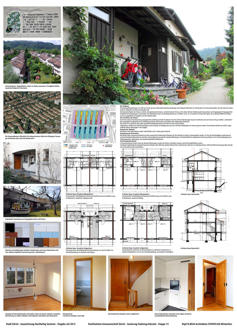 Hopf & Wirth Architekten ETH HTL SIA Winterthur - FGZ - Siedlung Arbentalstrasse