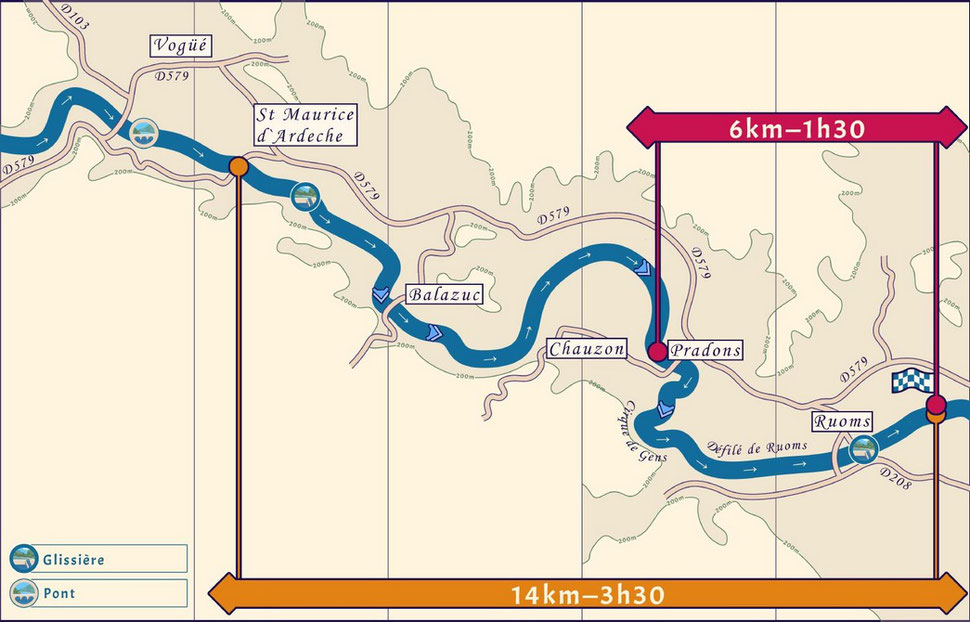 Les descentes canoë kayak en moyenne Ardèche de Saint Maurice d Ardèche ou de Pradons à Ruoms