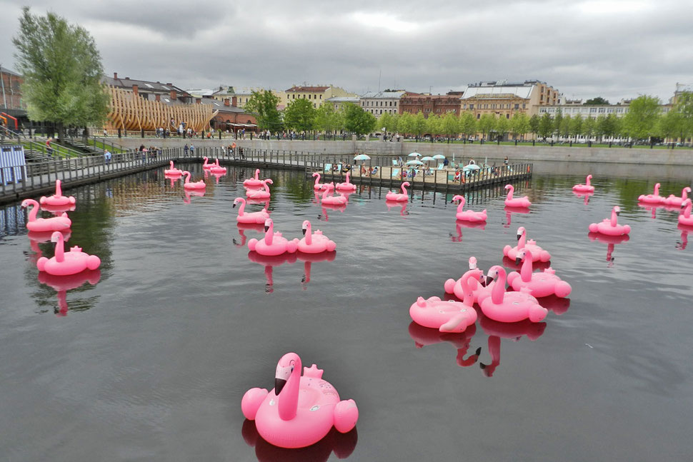 Künstliche Insel Neu-Holland in St. Petersburg