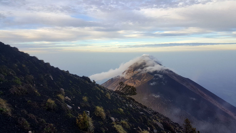 Die Sicht auf den hochaktiven Fuego