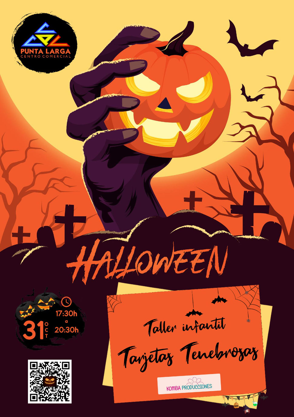 Halloween 2023: Taller infantil de tarjetas tenebrosas en CC Punta Larga