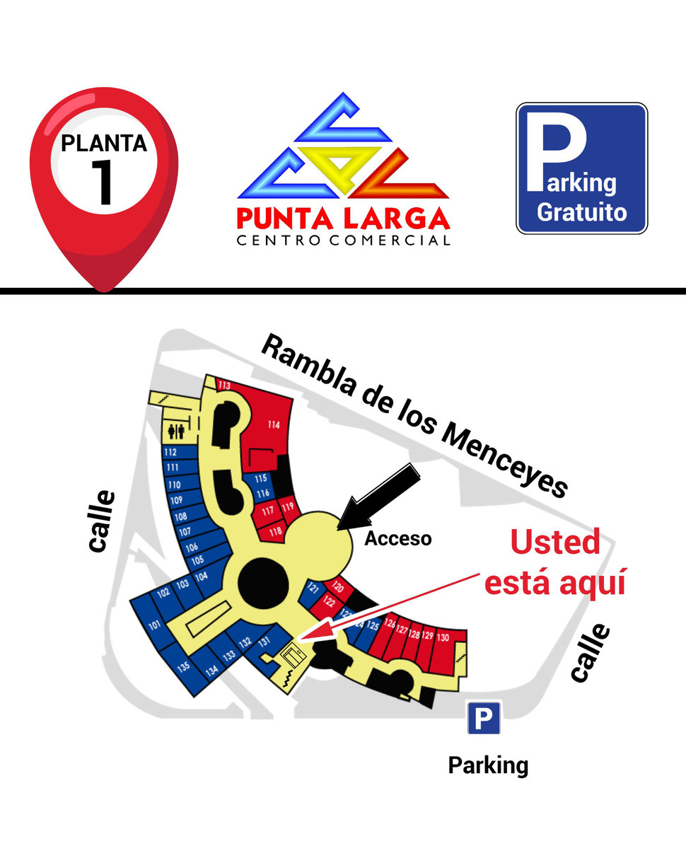Planos del nivel 1 del Centro Comercial Punta Larga
