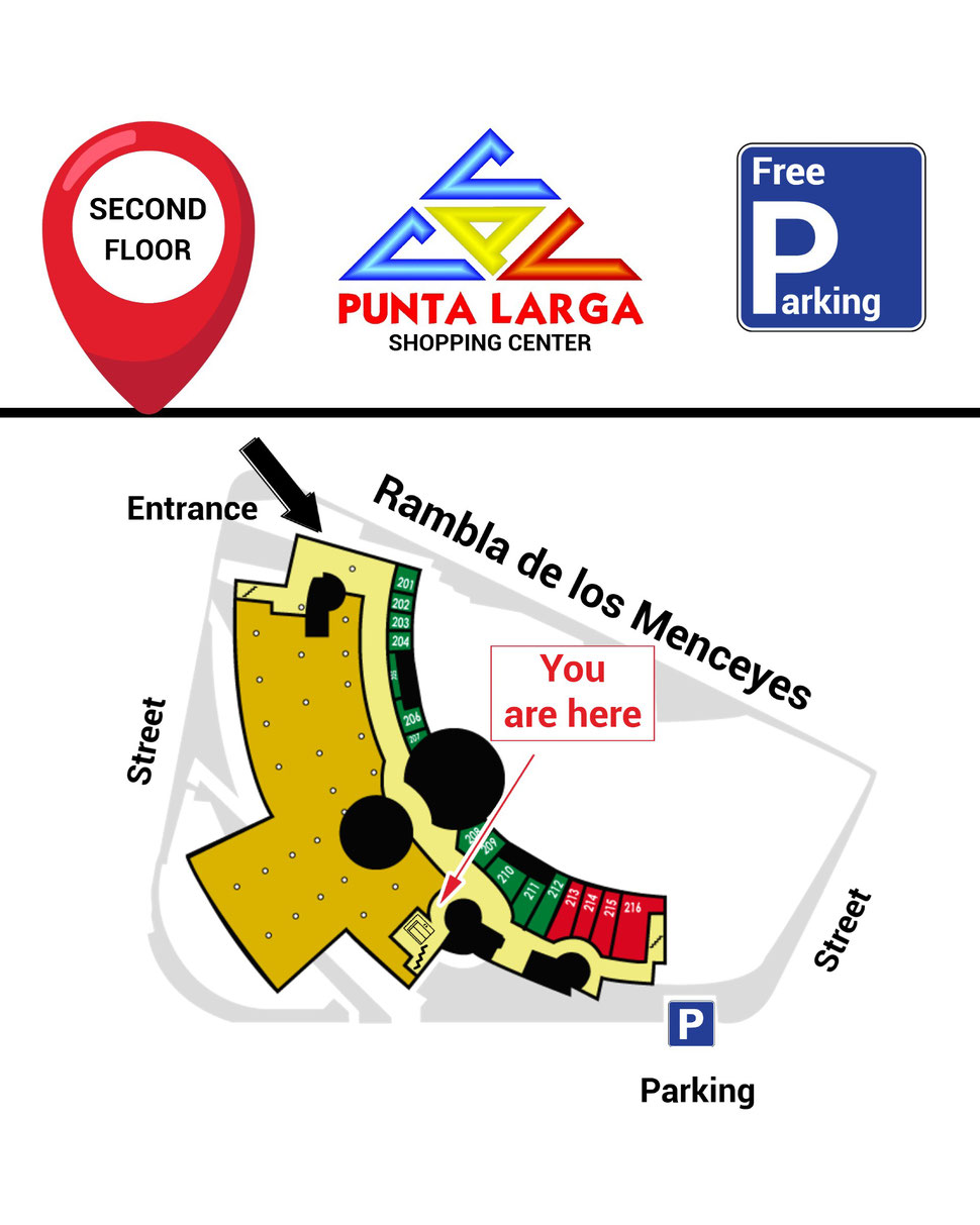 Planos del nivel 2 del Centro Comercial Punta Larga