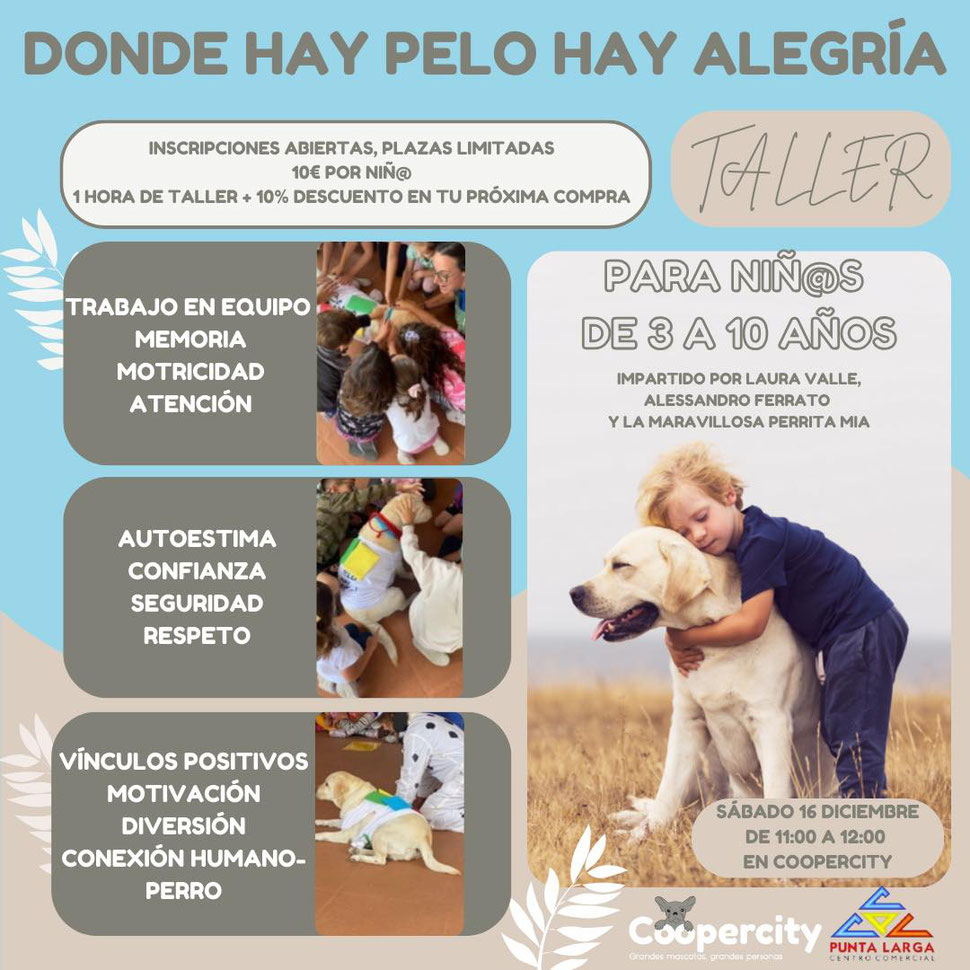 Coopercity Mascotas: Taller 'Donde hay pelo hay alegría' - Centro Comercial Punta Larga (Candelaria)